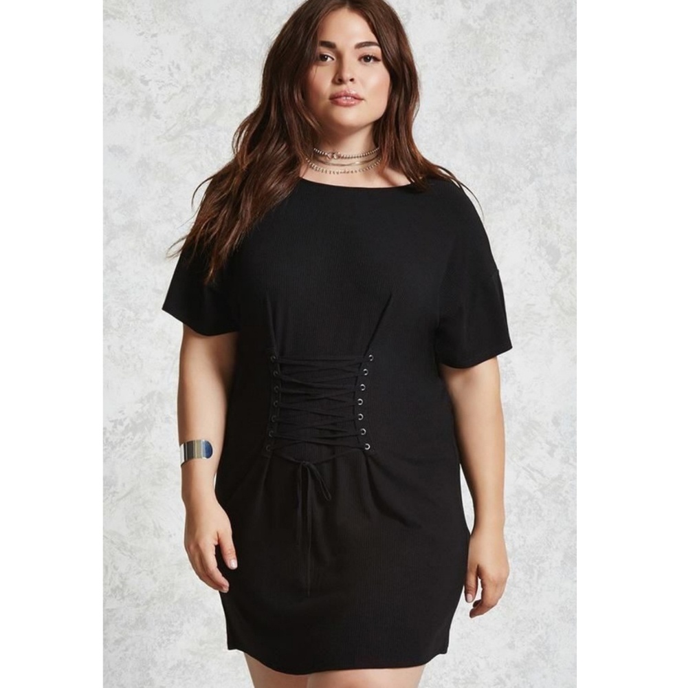2x corset T-shirt dress